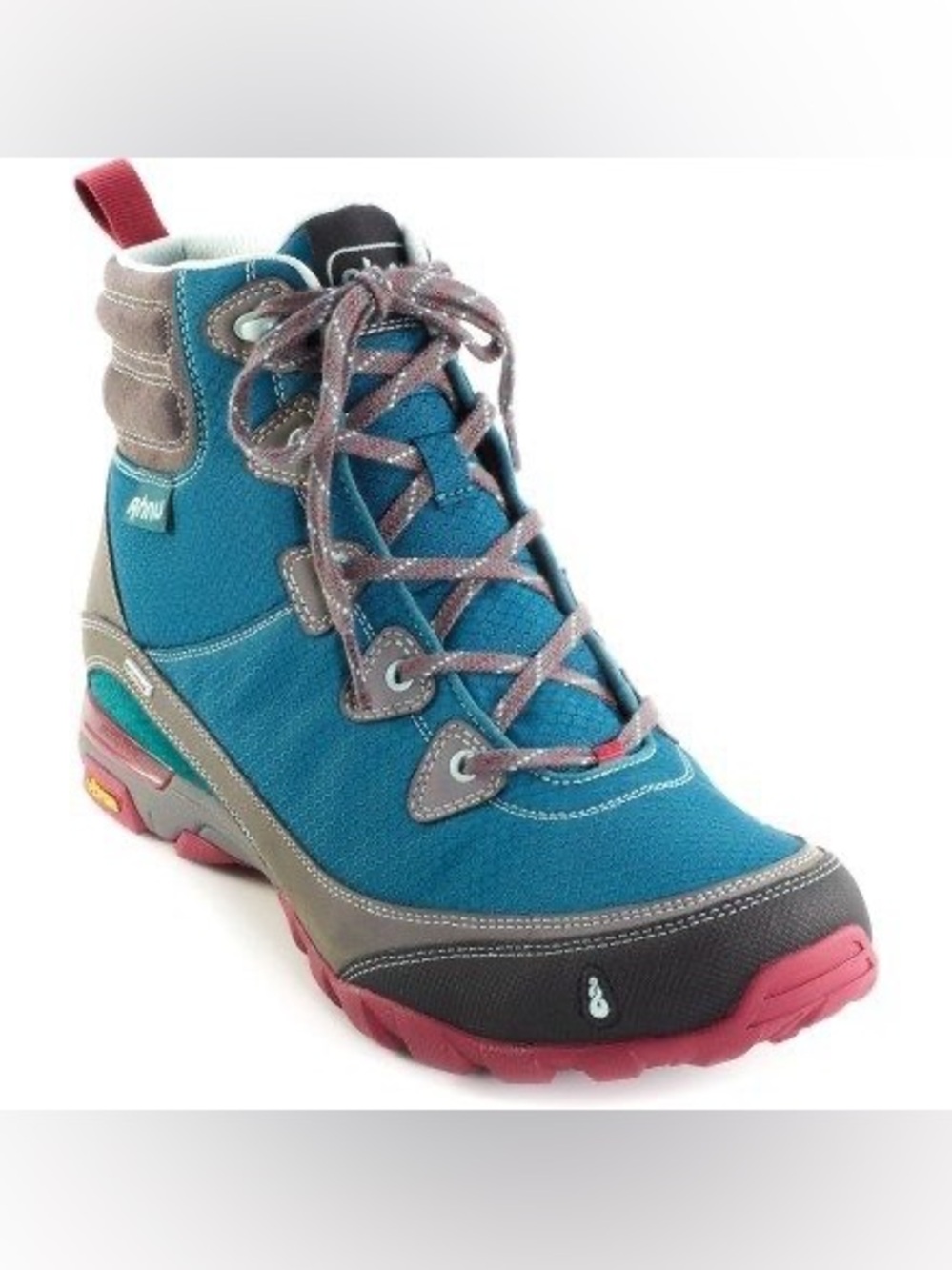 Ahnu Sugarpine Women's Waterproof Hiking Boots Teal/Gray, Size 8.5